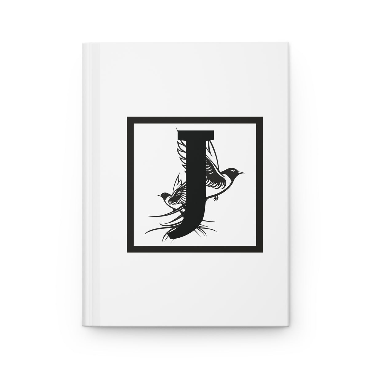 Letter J Minimalist Design - SorshaNova - Hardcover Blank-Lined Journal Matte
