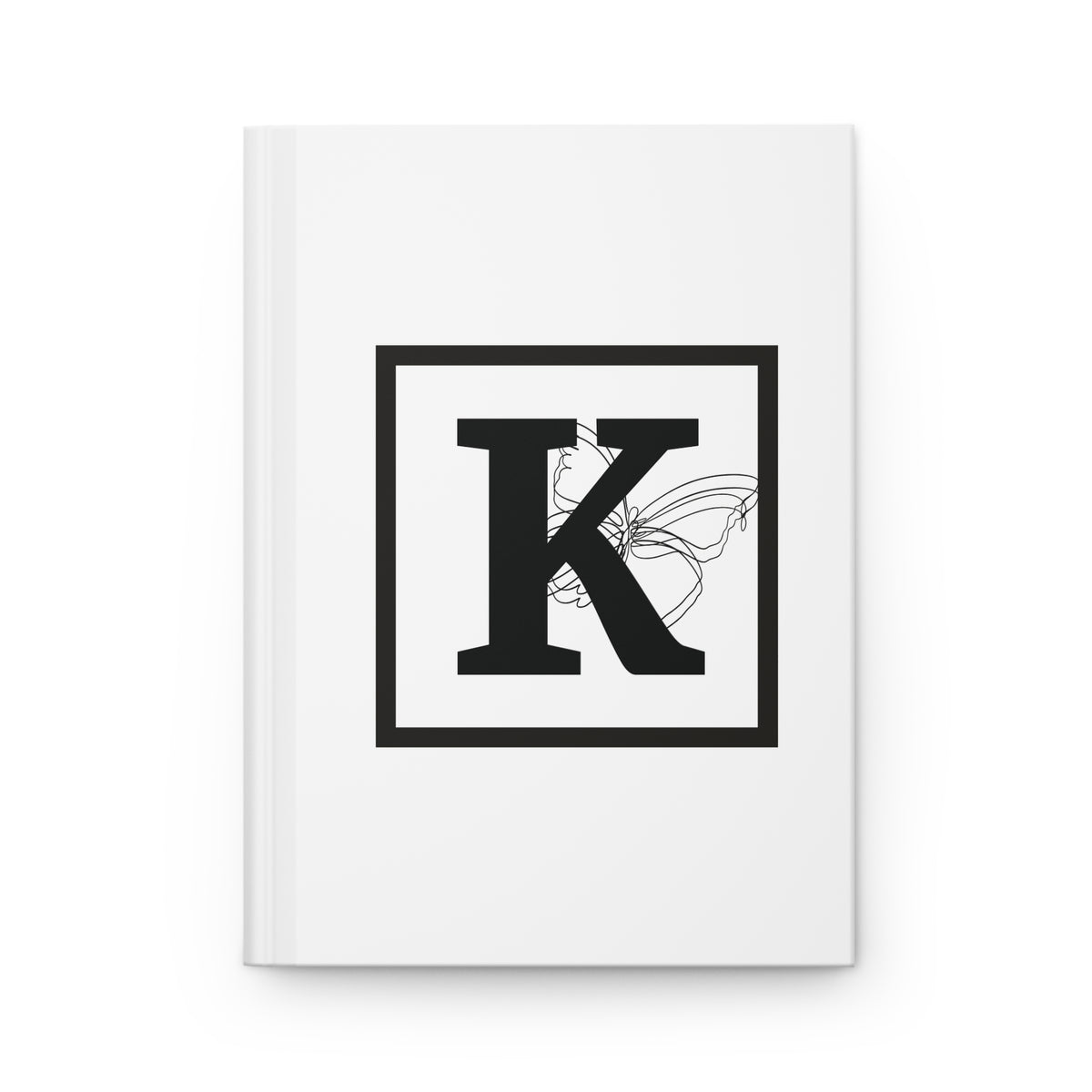 Letter K Minimalist Design - SorshaNova - Hardcover Blank-Lined Journal Matte