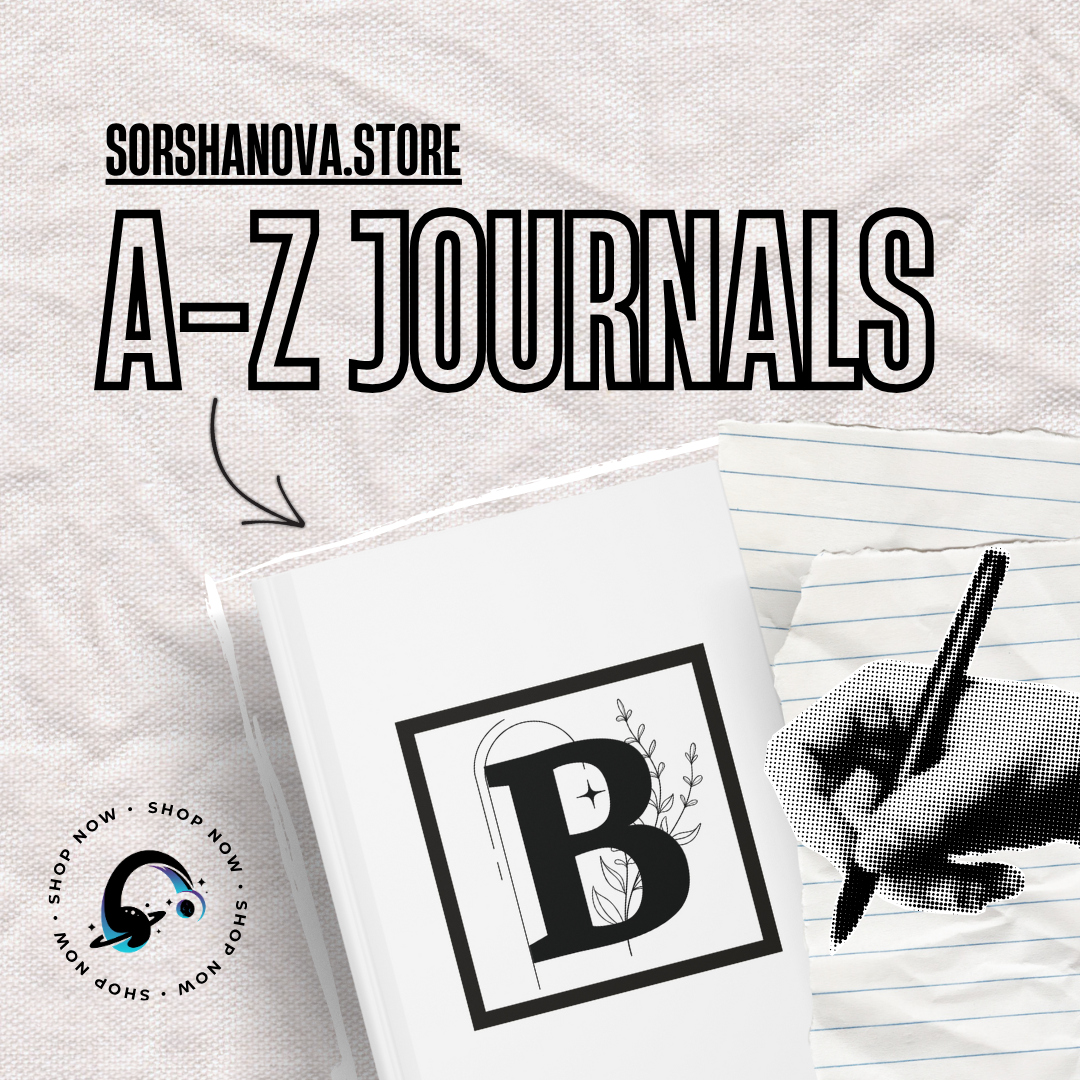 Letter B Minimalist Design - SorshaNova - Hardcover Blank-Lined Journal Matte