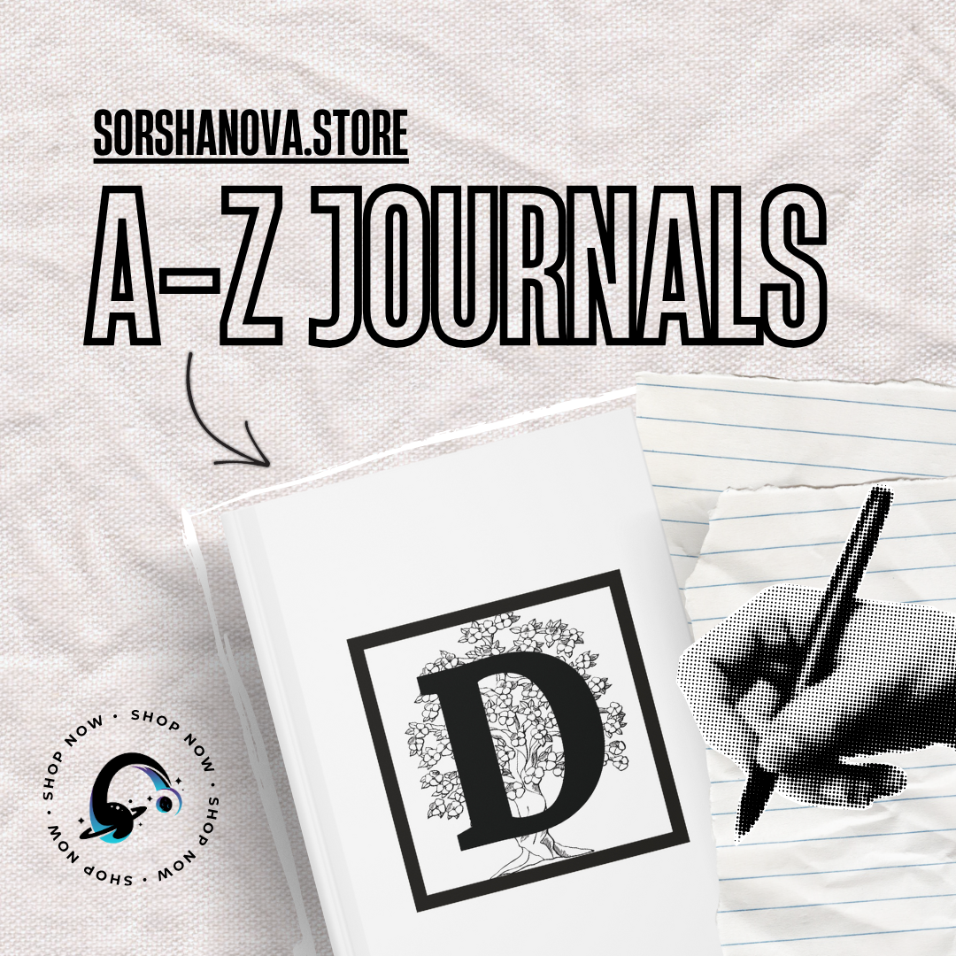 Letter D Minimalist Design - SorshaNova - Hardcover Blank-Lined Journal Matte