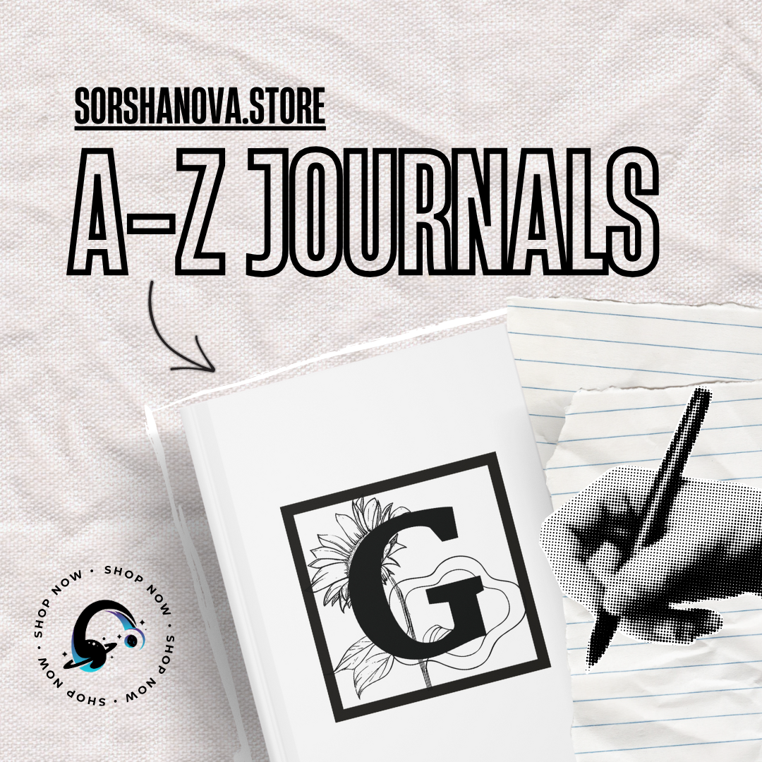 Letter G Minimalist Design - SorshaNova - Hardcover Blank-Lined Journal Matte