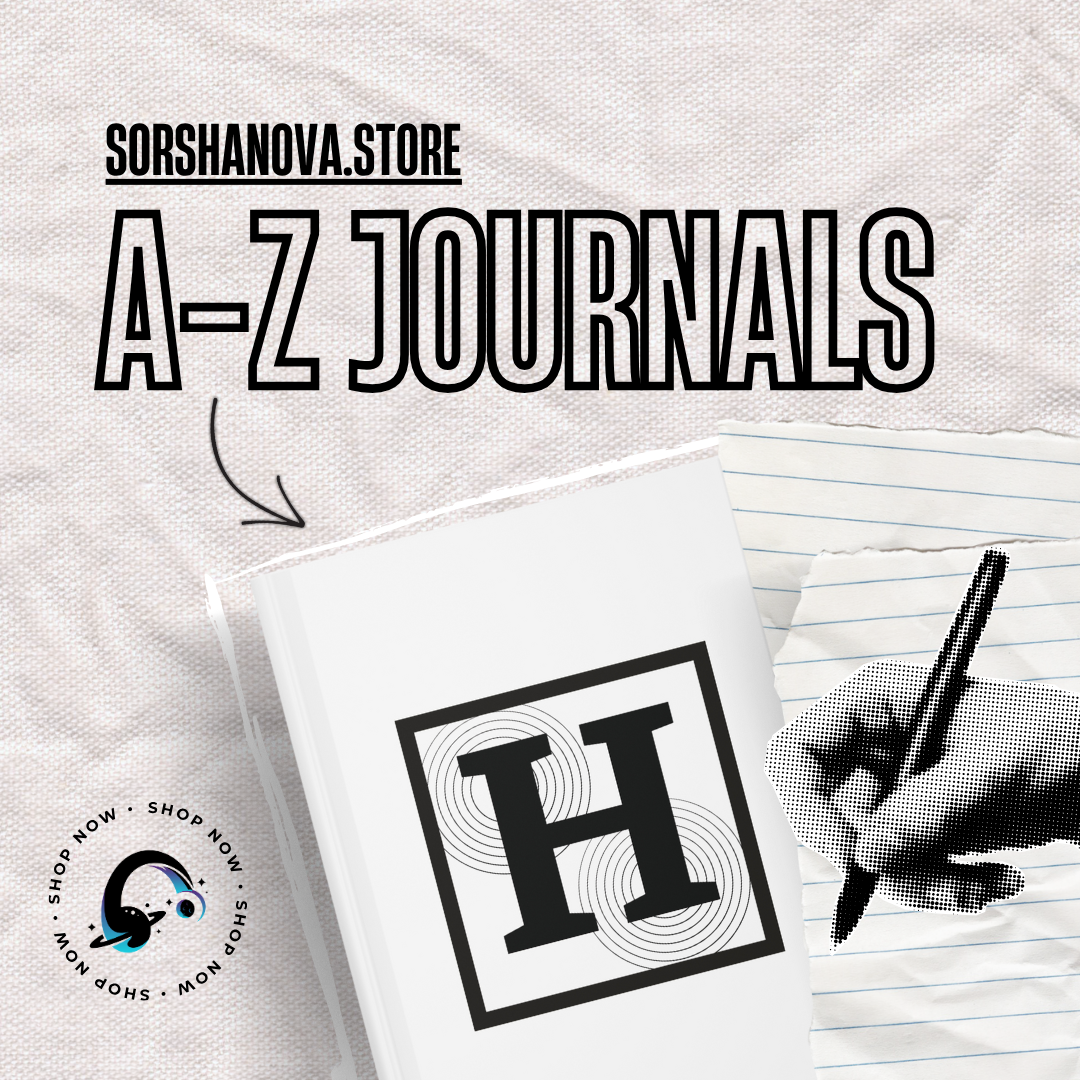 Letter H Minimalist Design - SorshaNova - Hardcover Blank-Lined Journal Matte