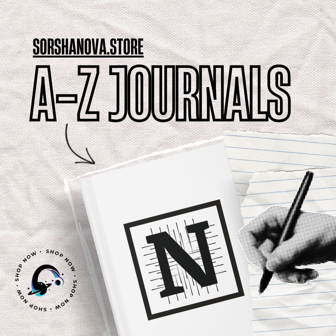 Letter N Minimalist Design - SorshaNova - Hardcover Blank-Lined Journal Matte