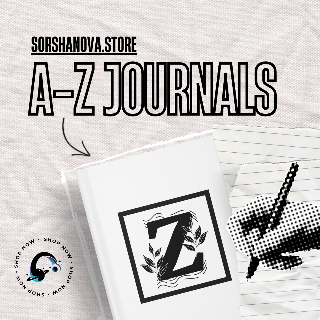 Letter Z Minimalist Design - SorshaNova - Hardcover Blank-Lined Journal Matte