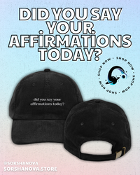 Did You Say Your Affirmations Today? - SorshaNova Design - Vintage Corduroy Cap (Embroidery)