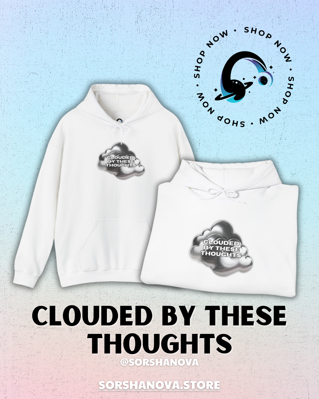 Clouded By These Thoughts - SorshaNova - Unisex Heavy Blend™ Hooded Sweatshirt