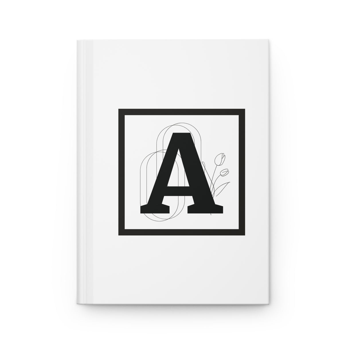 Letter A Minimalist Design - SorshaNova - Hardcover Blank-Lined Journal Matte