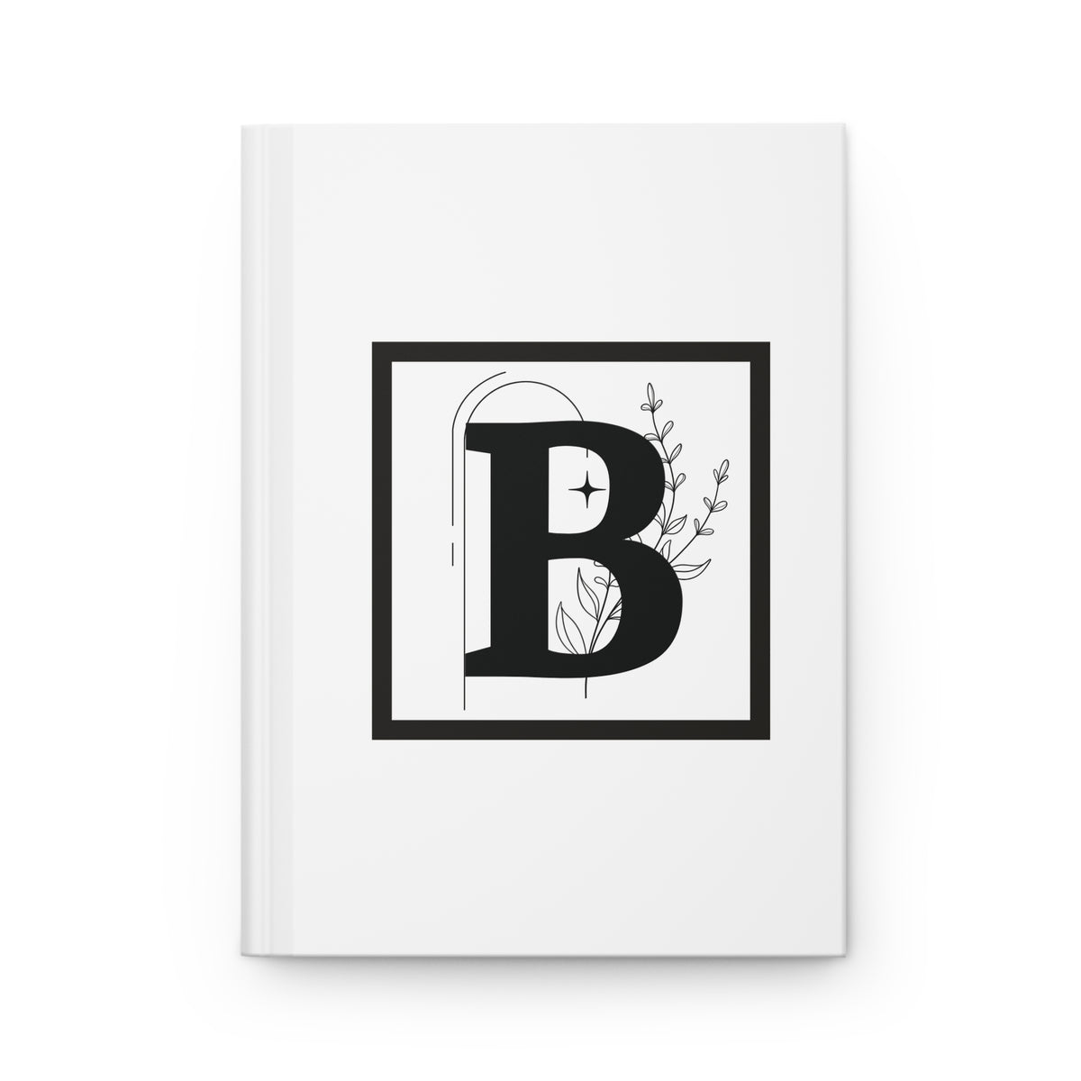 Letter B Minimalist Design - SorshaNova - Hardcover Blank-Lined Journal Matte