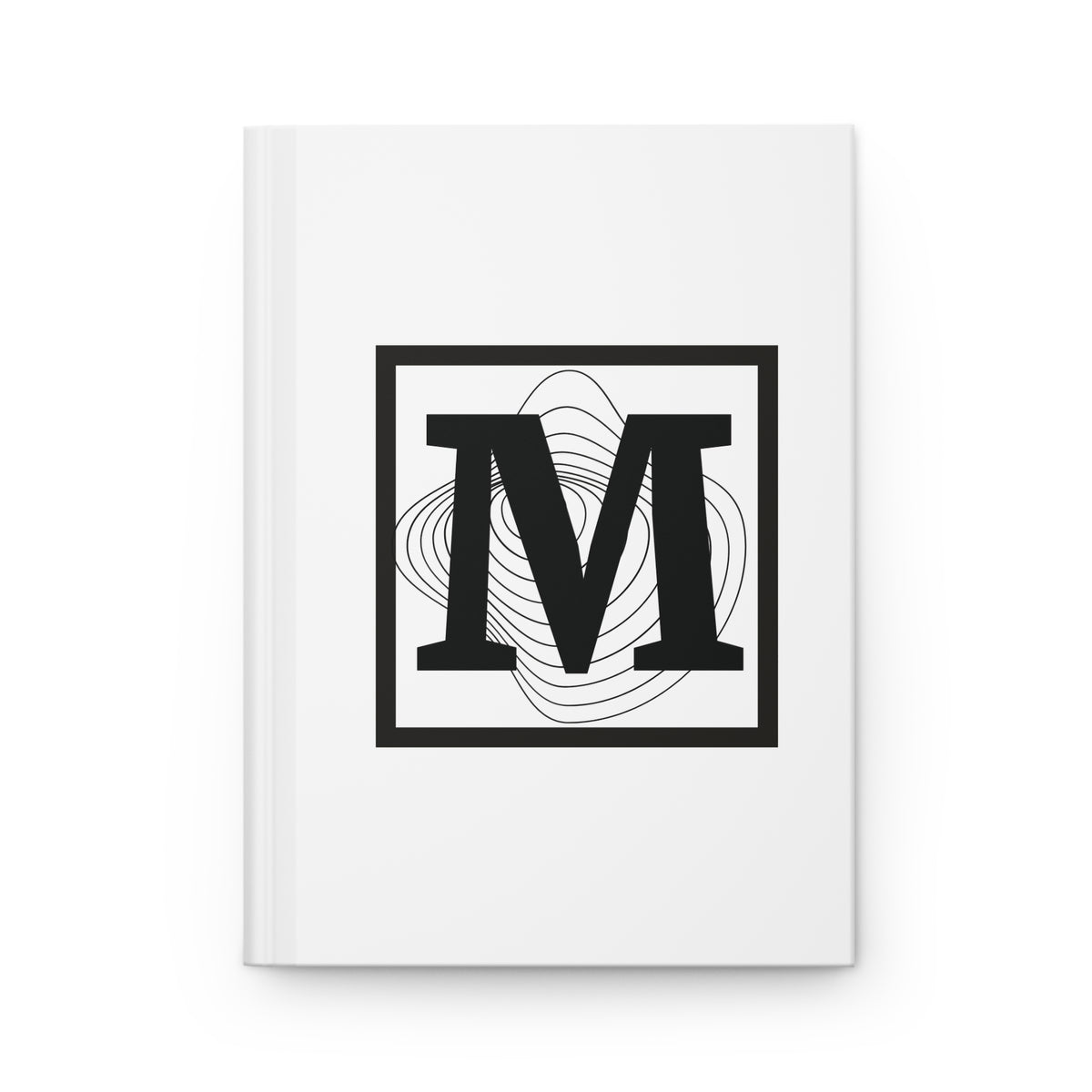 Letter M Minimalist Design - SorshaNova - Hardcover Blank-Lined Journal Matte