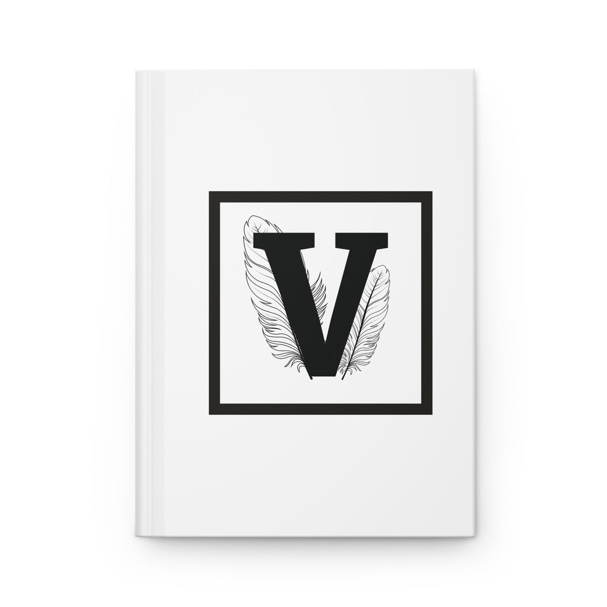 Letter V Minimalist Design - SorshaNova - Hardcover Blank-Lined Journal Matte