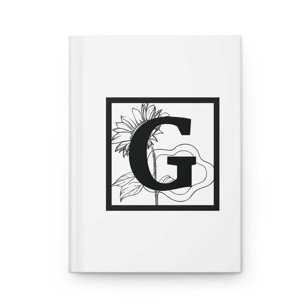 Letter G Minimalist Design - SorshaNova - Hardcover Blank-Lined Journal Matte