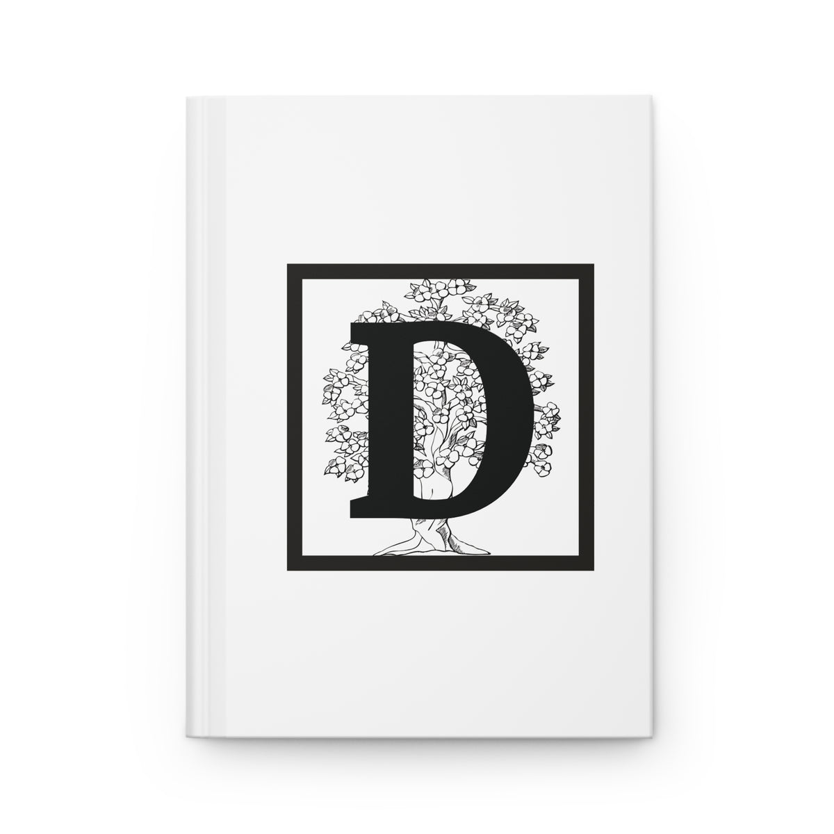 Letter D Minimalist Design - SorshaNova - Hardcover Blank-Lined Journal Matte