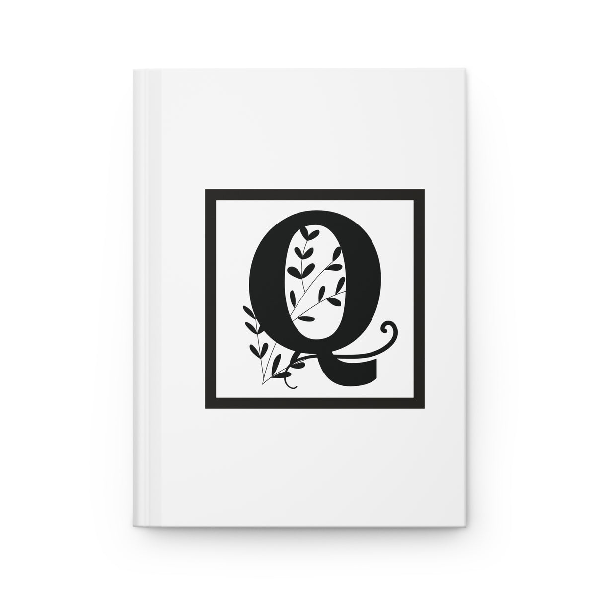 Letter Q Minimalist Design - SorshaNova - Hardcover Blank-Lined Journal Matte